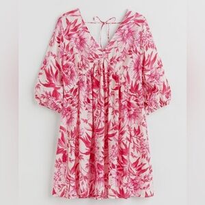 [NWT] H&M Pink & White Floral Print Dress